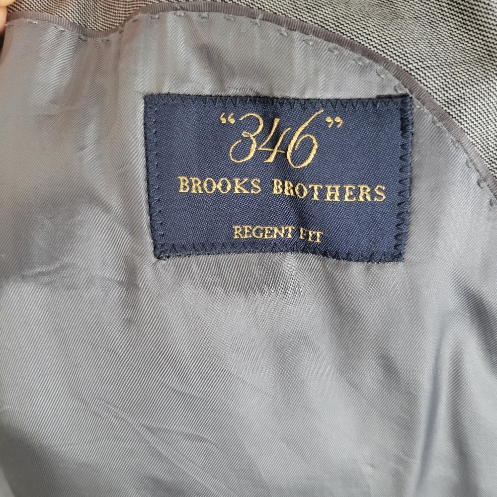 Brooks Brothers 346 Blazer Mens 48L Gray Regent Fit Stretch Sport Coat - Picture 7 of 11